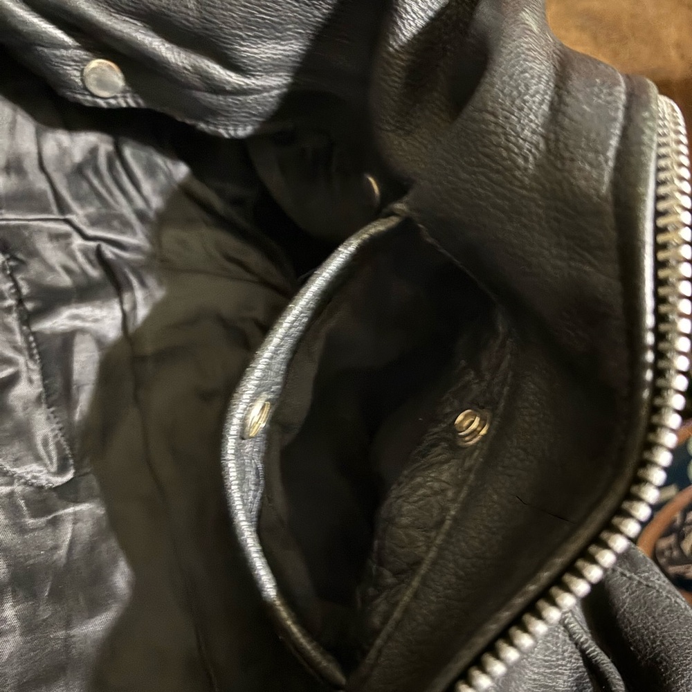 McClintock Heritage Collection Black Leather Biker Jacket. Genuine Leather. - Picture 9 of 11